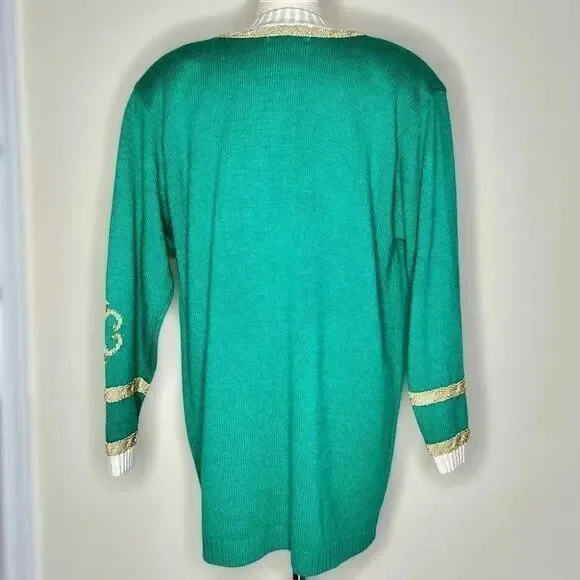 Sideffects Oversized Green-Gold Cardigan Size M/L FINAL PRICE 🎈 - Picture 2 of 8
